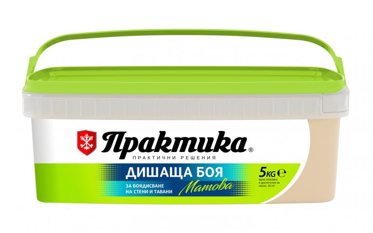 Интериорна боя Практика 5 кг Сахара - Цветни бои