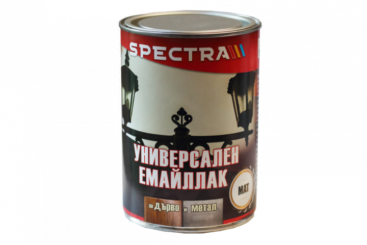 Емайллак Spectra Universal мат 2.5л, черен - Бои за метал