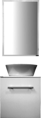 Шкаф Вайс 50 см с мивка, бял - Мебели за баня