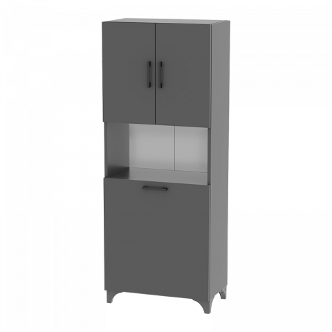 Шкаф за пране с кош DAMLA антрацит - Гардероби