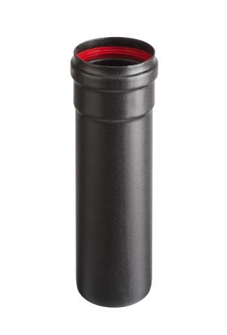 Кюнец за пелетна камина ф80 25 см мат черен - Кюнци за камини и печки