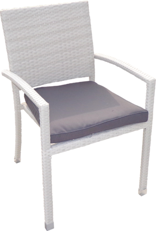 Стол ПЕ ратан, бял - Ратанови столове