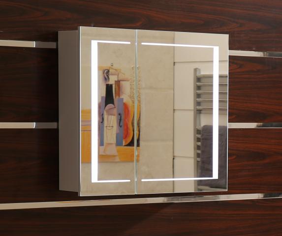 Огледален шкаф вградено LED осветление - Pvc