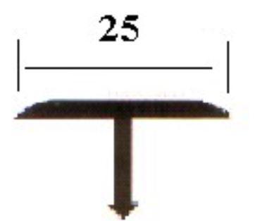 Т-образен профил 2.5х90 см сребро, снимка 2 - Профили