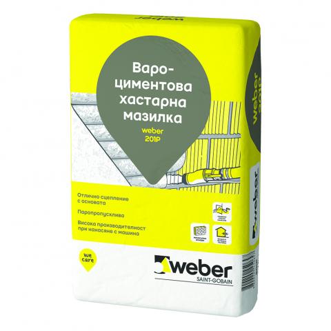 Вароциментова хастарна мазилка за вън/вътре Weber 201P - Мазилки и грундове