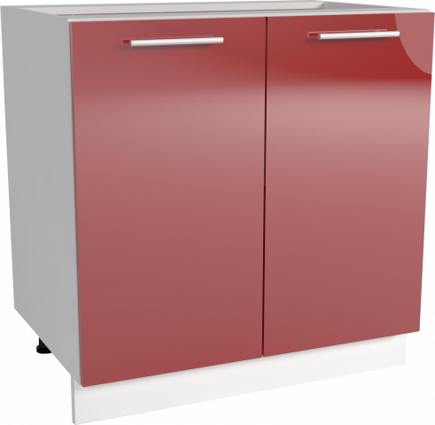 Трейси Шкаф долен Н 80х82x56 см, червен - Модулни кухни с онлайн поръчка