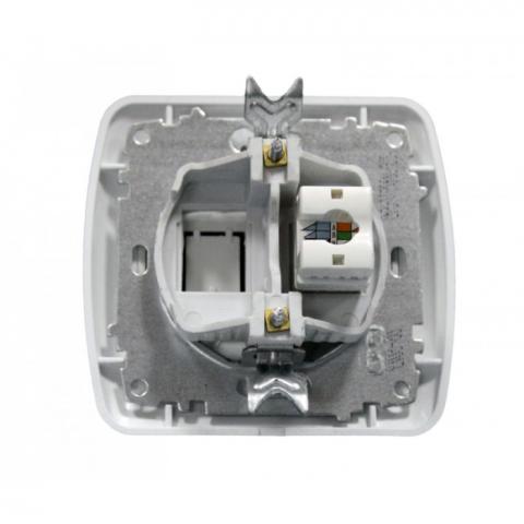 Интернет розетка RG45 бяла Tuna Fix, снимка 2 - Ключове и контакти