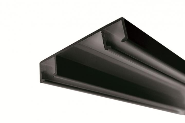 Двоен алуминиев корниз Санса 300 см черен - Метални корнизи