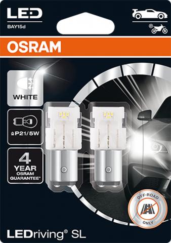 Авто крушка LED P21/5W 1,7W 12V BAY15D OSRAM - Осветление
