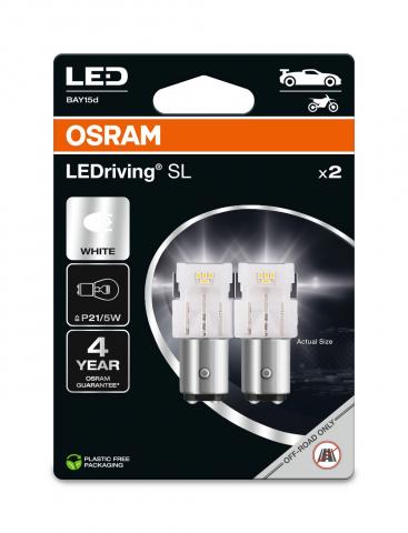 Авто крушка LED P21/5W 1,7W 12V BAY15D OSRAM - Осветление