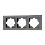 Рамка тройна Zena антрацит