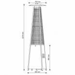 Външен газов отоплител ELITE ODRGH-1376BL