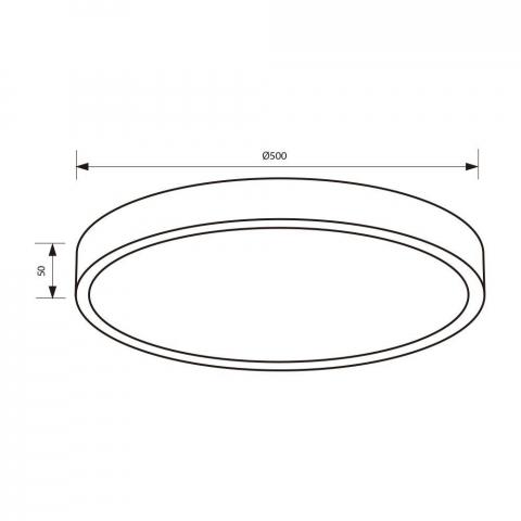 LED плафон Luka 45 W 230 V GD CCT-switch, снимка 2 - Плафони