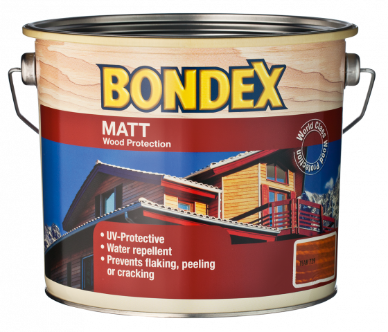 Лазурен лак Bondex Matt 0.75л, палисандър - Алкидни лазурни лакове