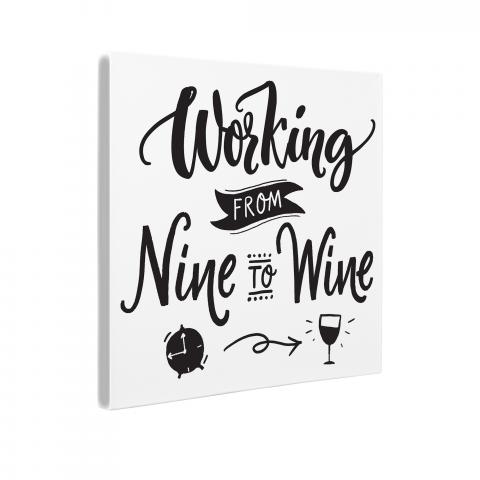 Картина Nine to wine 50x50 см, снимка 2 - Картини и рамки