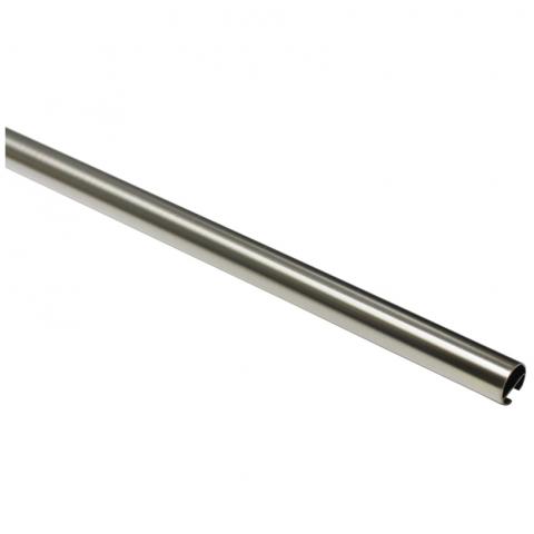 Корнизна пръчка с профил Чикаго 240 см стомана оптик - Метални корнизи