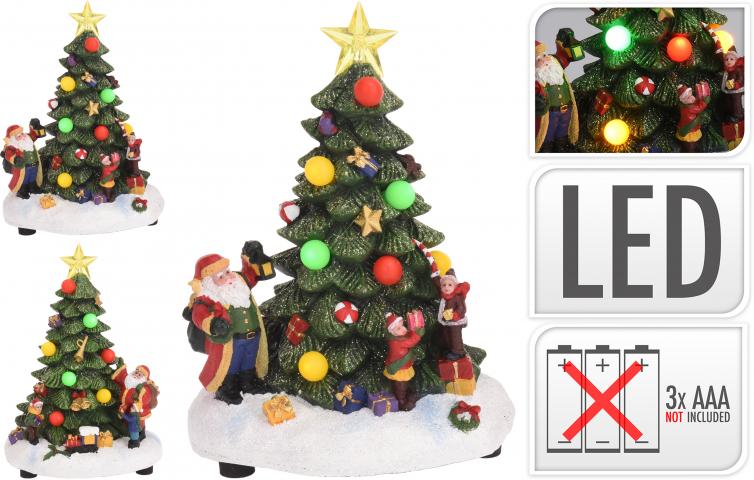 Фигурка Коледна елха с LEDсветлина - Светещи фигури