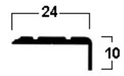 Г-образен профил 1х2х90 см сребро, снимка 2 - Профили