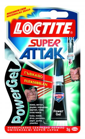 Секундно лепило Loctite Super Attack PowerGel 3 гр - Секундни лепила