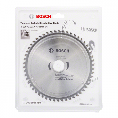 Циркулярен диск ECО ALU 190x2.2x30 54T Bosch - Циркулярни дискове