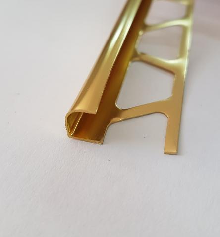 Външен ъгъл 1х250 см злато полиран - Профили