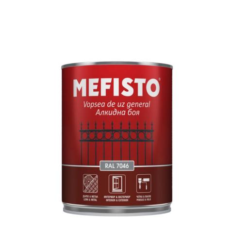 Алкидна боя Mefisto 0.65л, RAL 9010 - Бои за метал