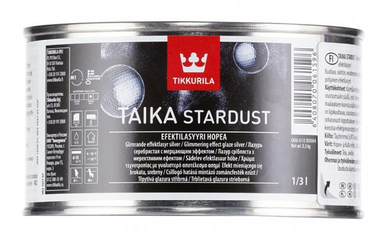 Декоративна боя Taika Stardust 330мл, сребро - Ефектни бои за стени