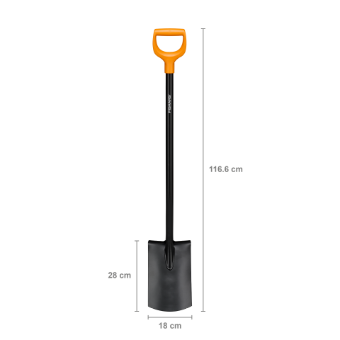 Лопата права Fiskars SOLID, снимка 4 - Лопати