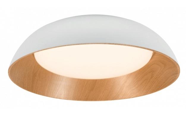 LED плафон Optonica 24 W бял/дърво - Плафони