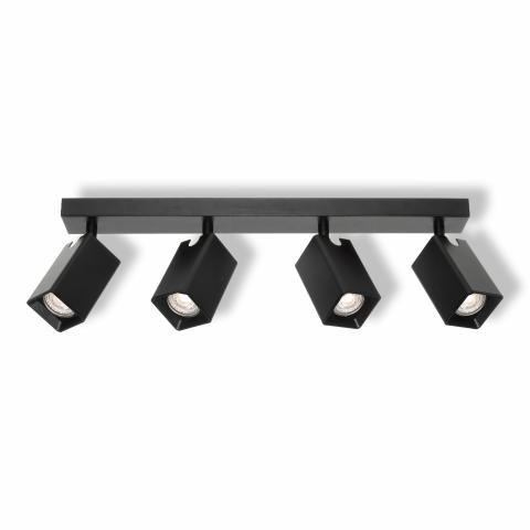 Спот четворка ANGULAR GU10 черен OSRAM - Спотове