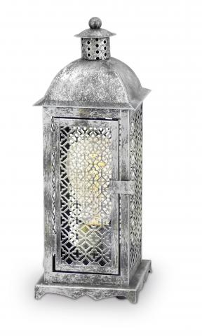 Настолна лампа Vintage 1хЕ27 състарено сребърно - Настолни лампи