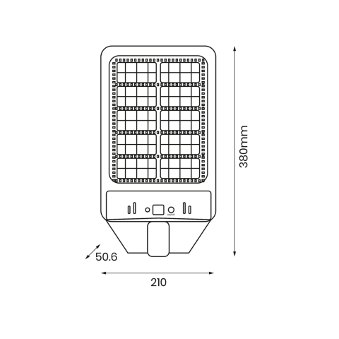 Соларен лампа Kers 200W 500lm 6500K с дистанционно управление, снимка 2 - Градински лампи