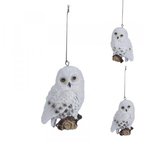 Коледна висулка Сова 10см, 2 дизайна - Висулки за елхата