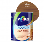 Леко Aqua лак за дърво Орех 0.6л