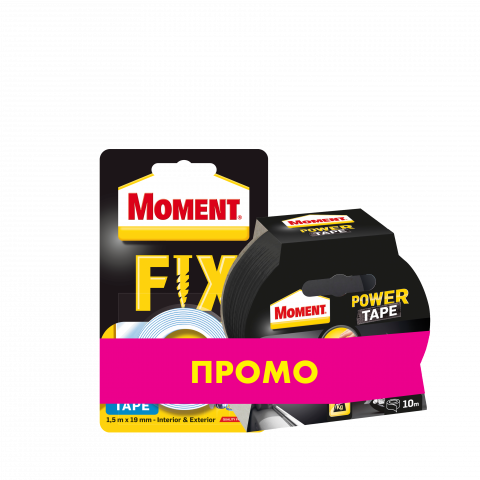 Промо пакет Moment лента 80кг./1.5мм.+ Power T лента, 10м. - Монтажни ленти