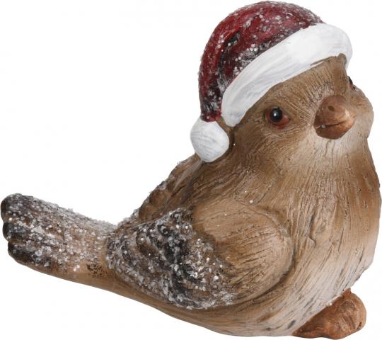 Фигура Коледна птичка с шапка 
11х6,5х10см, микс, снимка 3 - Коледни фигури