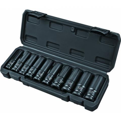 Комплект ударни вложки удължени 1/2" 10-24mm 10 бр Top Master - Ключове