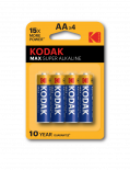 Алкална батерия Kodak MAX LR6/AA 1.5V 4бр.блистер
