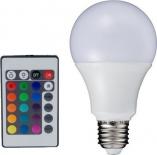 LED крушка 8W RGB+3000K  E27 650lm дистанционно управление с 16 програми