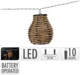 LED соларна верига ратан - 10 бр