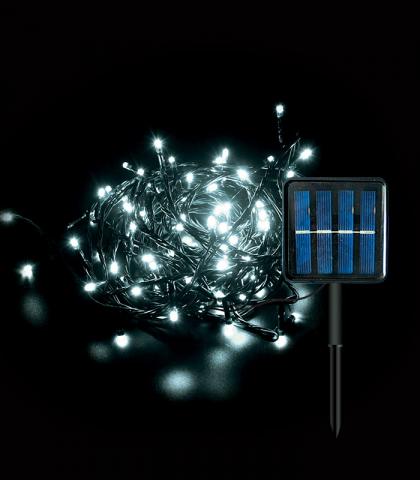 Декоративно соларно осветление NATALE-8, 200 LED 6400K 10м IP44 8 функции - Соларни лампи