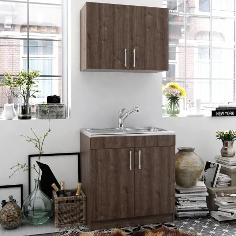 Кухня Еко Мини дъб бронз долен шкаф - Готови кухни