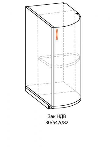 Долен десен заоблен шкаф Паула, с плот, снимка 2 - Модулни кухни с онлайн поръчка