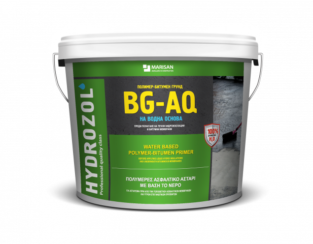 Хидрозол BG-AQ полимер-битумен грунд на водна основа, кофа 5кг - Битум