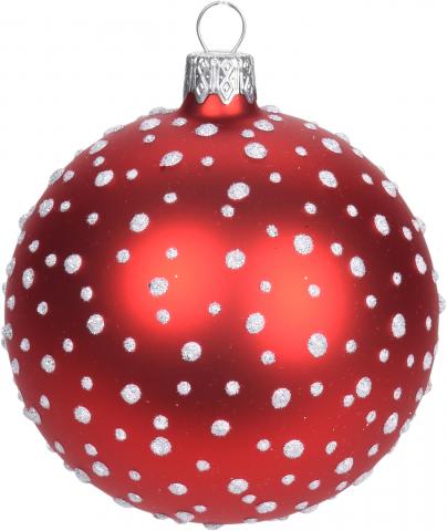 Коледна топка Ф80мм, снежинка, снимка 2 - Коледа