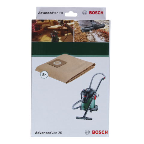 Хартиени торбички за BOSCH AdvancedVac 20 (5 бр.), снимка 2 - Филтри и торбички