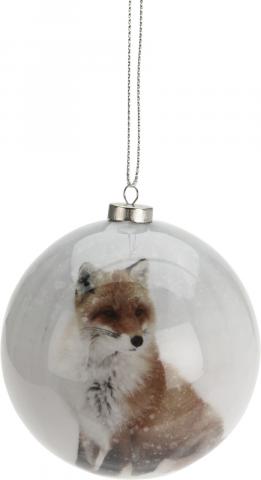 Коледна топка с вътрешни фигури 8 см, снимка 5 - Коледни топки