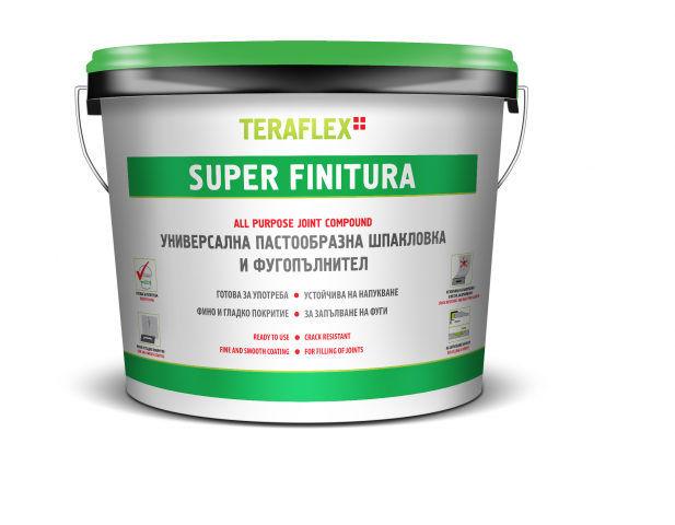 TERAFLEX SUPER FINITURA Универсална пастообразна шпакловка - 20кг. - Шпакловки