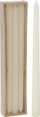 Конични свещи 6 бр 30 см слонова кост - Коледни артикули