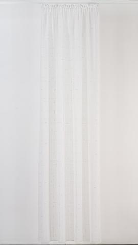 Воал Pisa Sheer 280 см бяло-сребро, снимка 2 - Пердета на л.м.